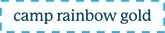 Camp Rainbow Gold Logo